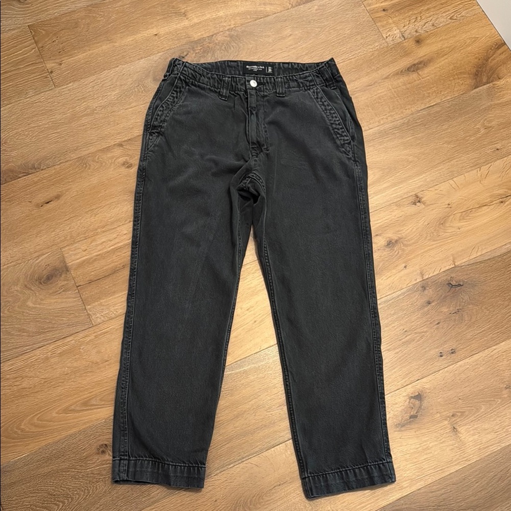 Men’s Abercrombie & Fitch Lightweight Relaxed Black Jeans